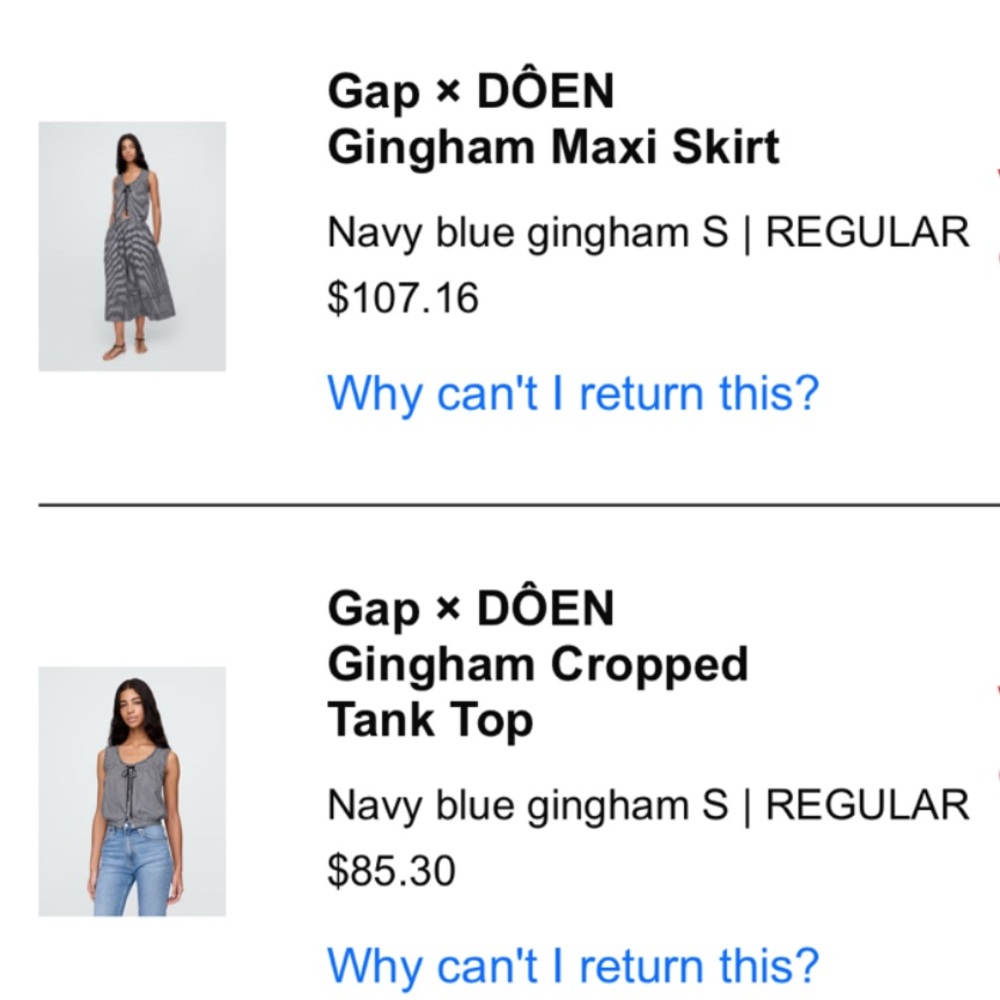 Gap × DÔEN Gingham Set! Crop Tank + Maxi Skirt.